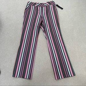 Ideology ‘Funky Striped’ Flower Power Boot Cut Women’s Pant - 10 New with Tags